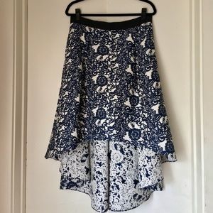 Anthropologie High/Low Jacquard Full Skirt